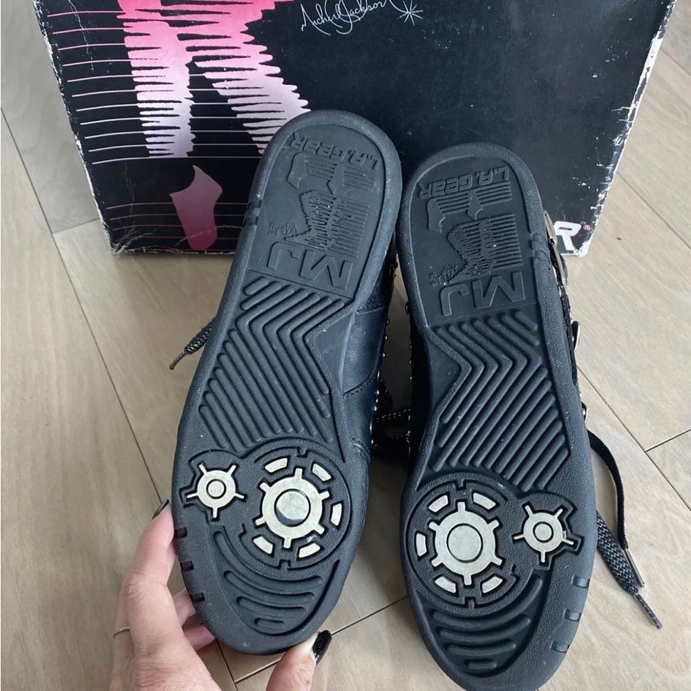 90s BLACK L.A. Gear Michael Jackson BILLIE JEAN Sneakers Women's Size US 7 1/2 - Picture 9 of 9